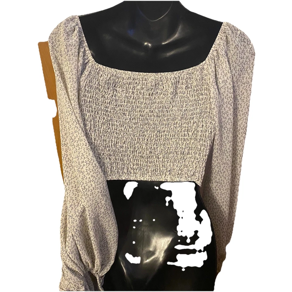 Top Babydoll Corto LG Floral Hada Coqueta Manga Acampanada Festival Estilo Y2K Chica Foto 4 de 4