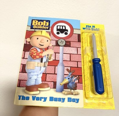 Fix It with Bob: Bob the Builder-A Golden Book Rare Board Y2k Vtg W/ Play Tool