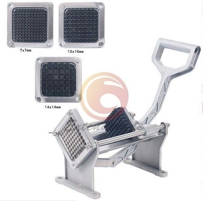 1PC Manual French Fries Potato Chips Maker Fruit Vegetable Cutter with 3 Blades 