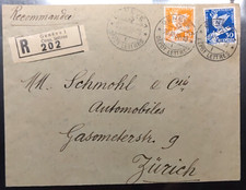 Schweiz R-Brief Genf "DEPOT  LETTRES" 23.III.32 Abrüstung MiNr. 251+253 n.Zürich