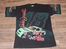 Vintage 1990's Dale Jarrett NASCAR T Shirt Mens Large All Over Print Racing