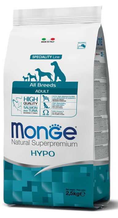Monge Cane Adulto Ipoallergenico Pesce e Riso - Sacco Scorta 12kg