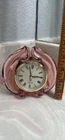 Vintage Fenton Art Glass Table Mantle Clock Pink Cranberry