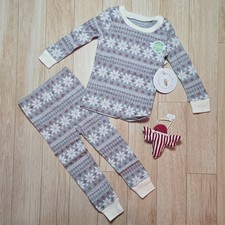 Burt's Bees Baby 18M Organic Cotton Pajama Set Fair Isle Holiday Christmas