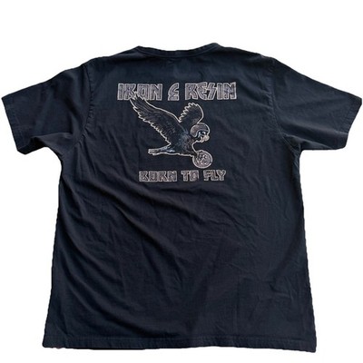 Iron and Resin T-Shirt Men s XL Black Graphic Print Born To Fly Organic Cotton