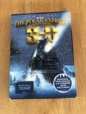 The Polar Express New Sealed DVD With 4 3-D Glasses Tom Hanks