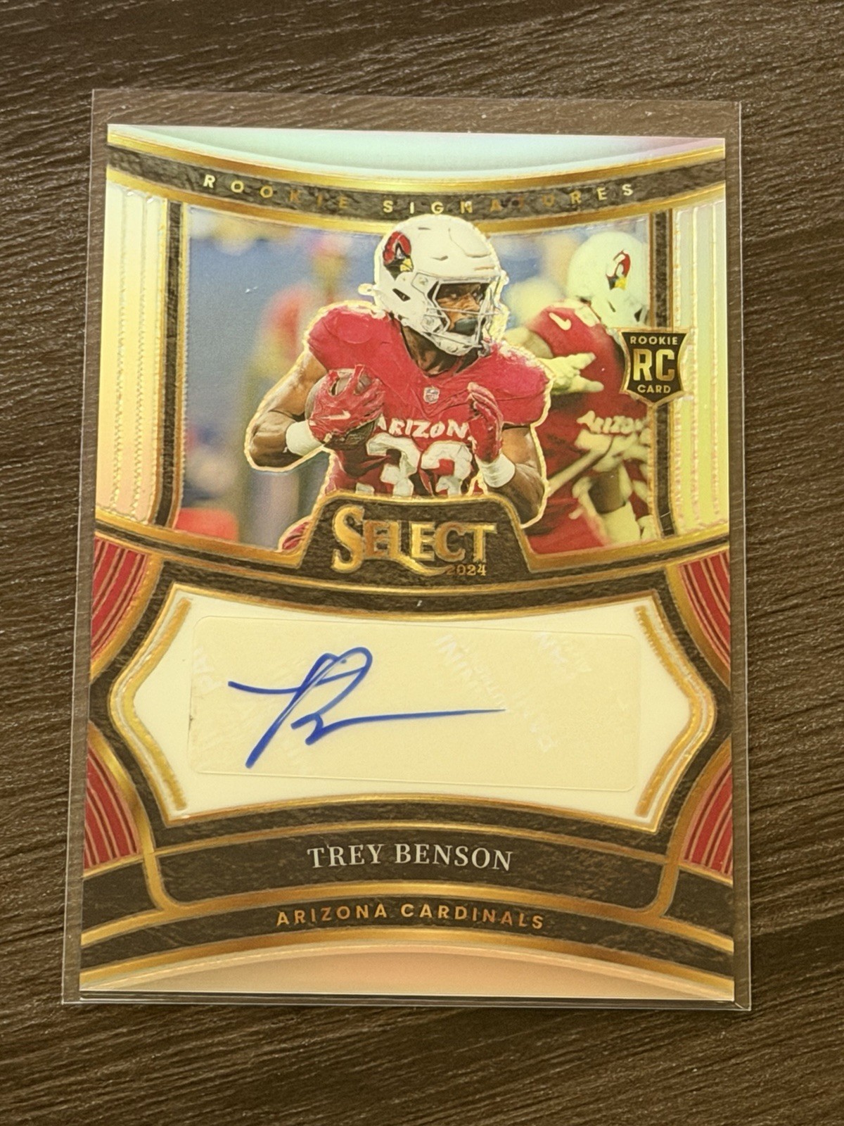Trey Benson 2024 Panini Select Rookie Signatures RC Auto Cardinals /399
