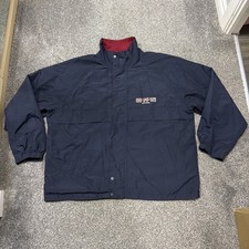 Vintage Hard Rock Cafe Hollywood XXL Navy Jacket Full Zip Vented Waterproof VTG