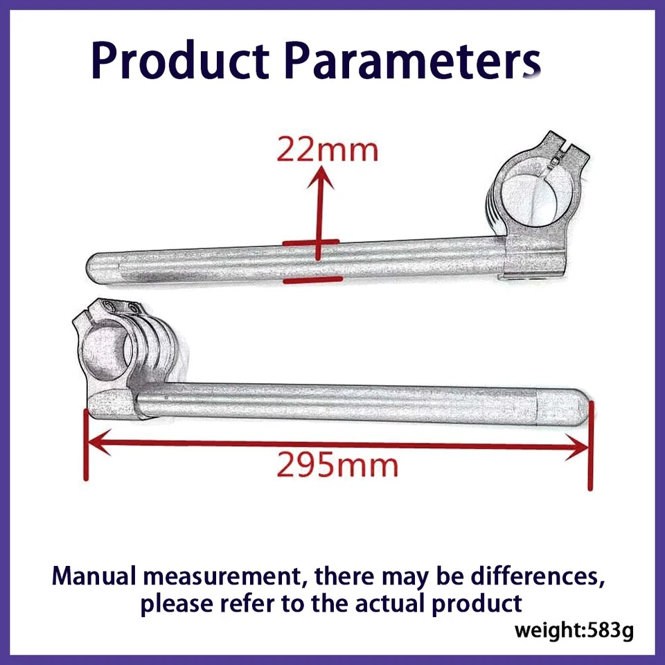 Manillar ajustable tubo horquilla clip apto para Yamaha XS360 SRX250 XV250 XS400  Foto 2 de 4