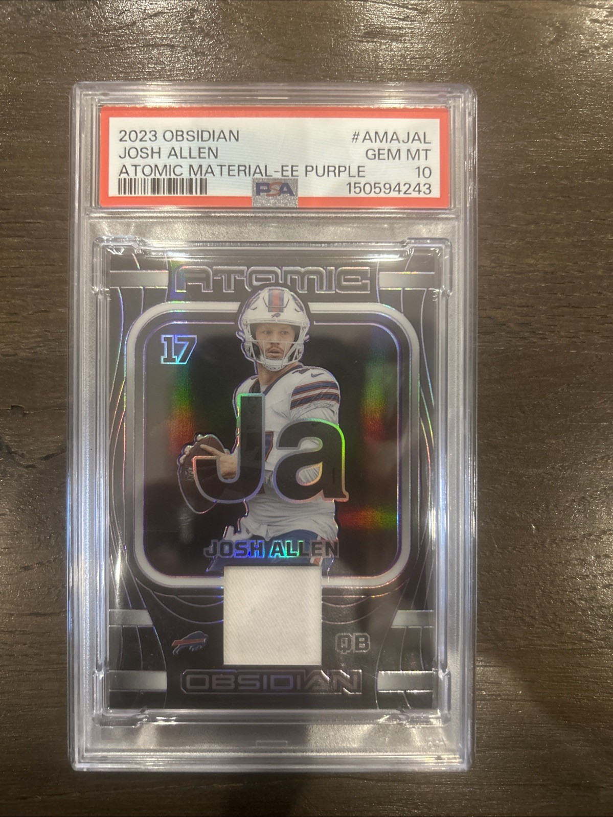 2023 Panini Obsidian - Atomic Material Josh Allen #AMA-JAL  PSA 10  6/75