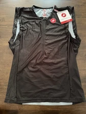 Castelli Rossi Corsa Sleeveless Triathlon Jersey - Euro Size XXL = US Large