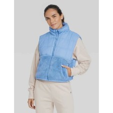 Women's High Pile and Quilted Vest - JoyLab Blue L