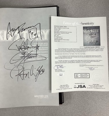 Kiss Signed Book Kisstory Original Lineup 4 Autographs HCB Music