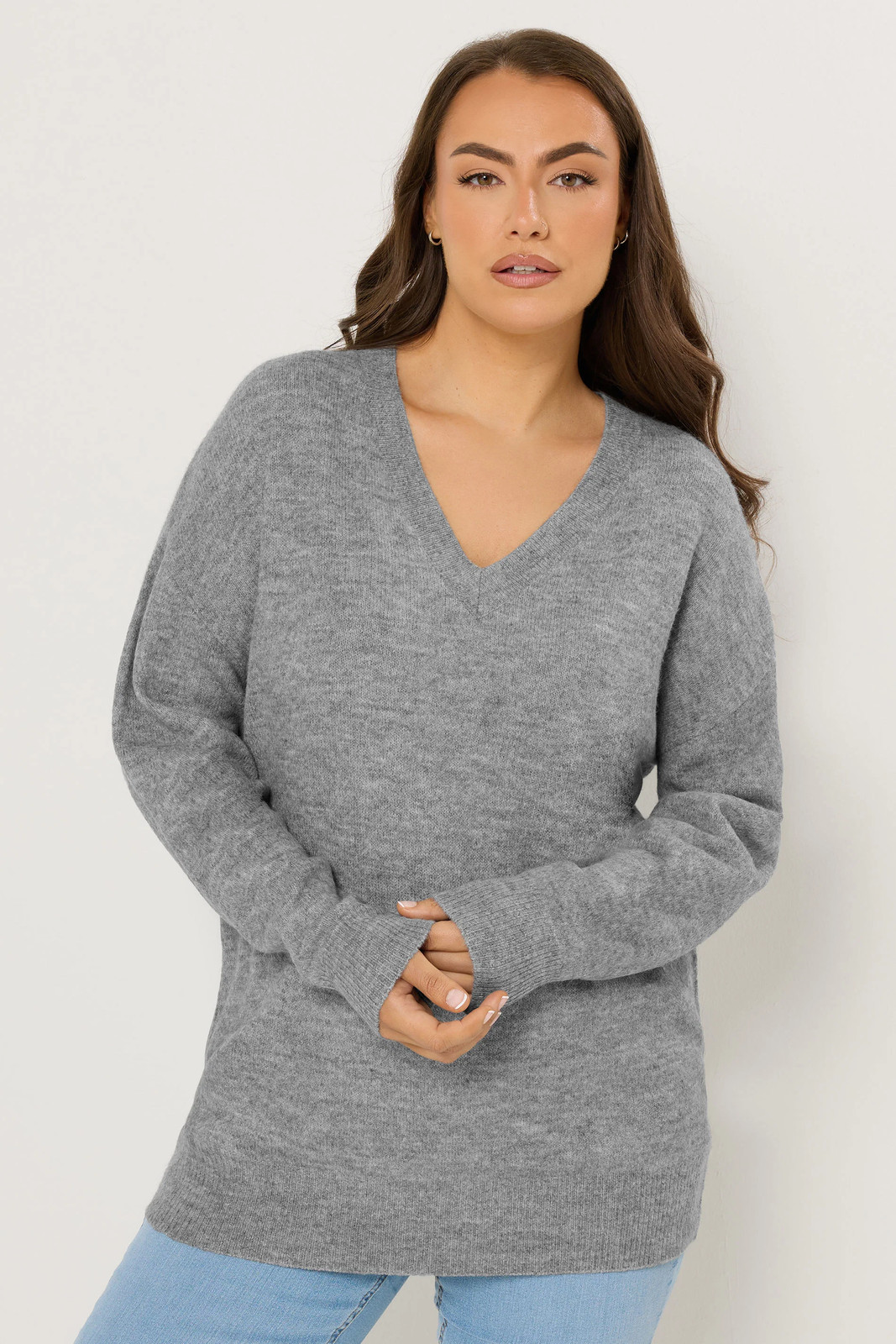 Yours Curve Plus Size Womens Soft Touch Knitted Jumper