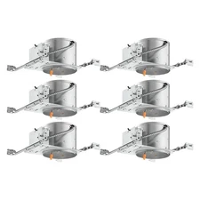 6" Quick Connect Housing for LED Recessed Lights for New Construction, IC Rat...