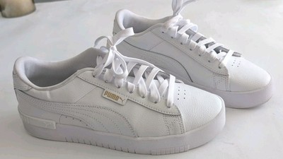 Women s Leather PUMA Jada Sneaker, Size 9, White, Great Condition