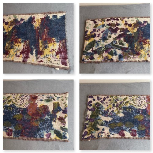 Petrusse Paris Lana Seda Chal Bufanda Atsy Abstracto Lagenlook Francia 75"x 17" - Imagen 5 de 11