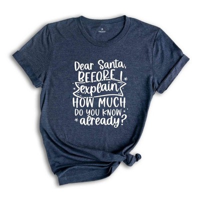 Dear Santa Before I Explain How Much Do You Know Already, Funny Christmas Shirt,