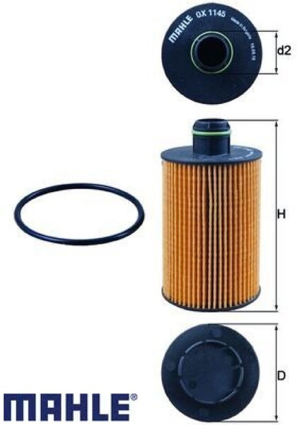 Mahle OX1145D ÖLfilter MotoröLfilter FüR Lancia FüR Maserati FüR Jeep-image