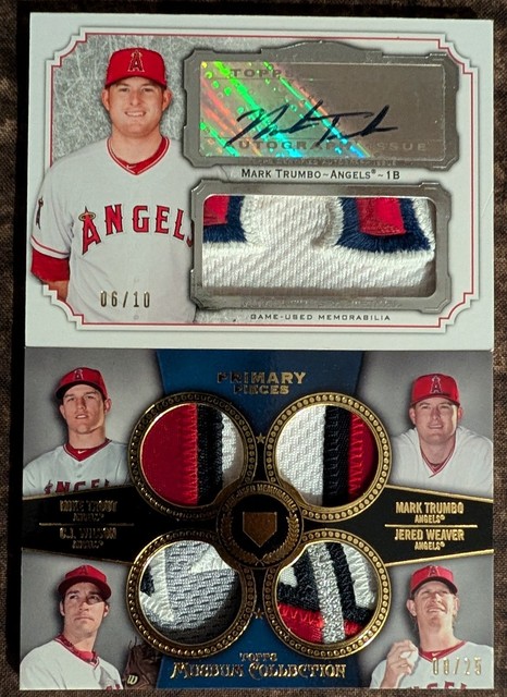 2 Topps Museum Collection Game Used Jersey Mark Trumbo Anaheim Angels