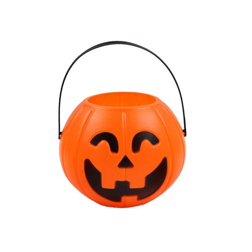 Halloween Portable Pumpkin Buckets%2C Trick Or Treat Candy Jar+Party Vintage U K - Picture 3 of 21