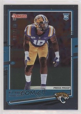 2020 Panini Donruss Press Proof Silver /100 K'Lavon Chaisson #267 Rookie RC 4r6