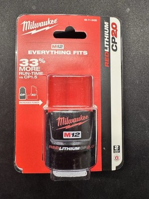 Genuine Milwaukee M12 Red Lithium CP2.0 2.0Ah Battery 48-11-2420 OEM 12 Volt NEW