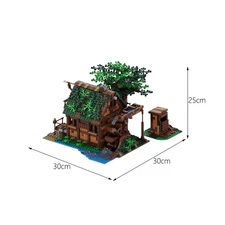 Hot Sale Modular Watermill Building Toys Set for Collection 1431