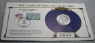 1887 Morgan Dollar Silver ---- US Silver Dollar Collection with stamp Unc.