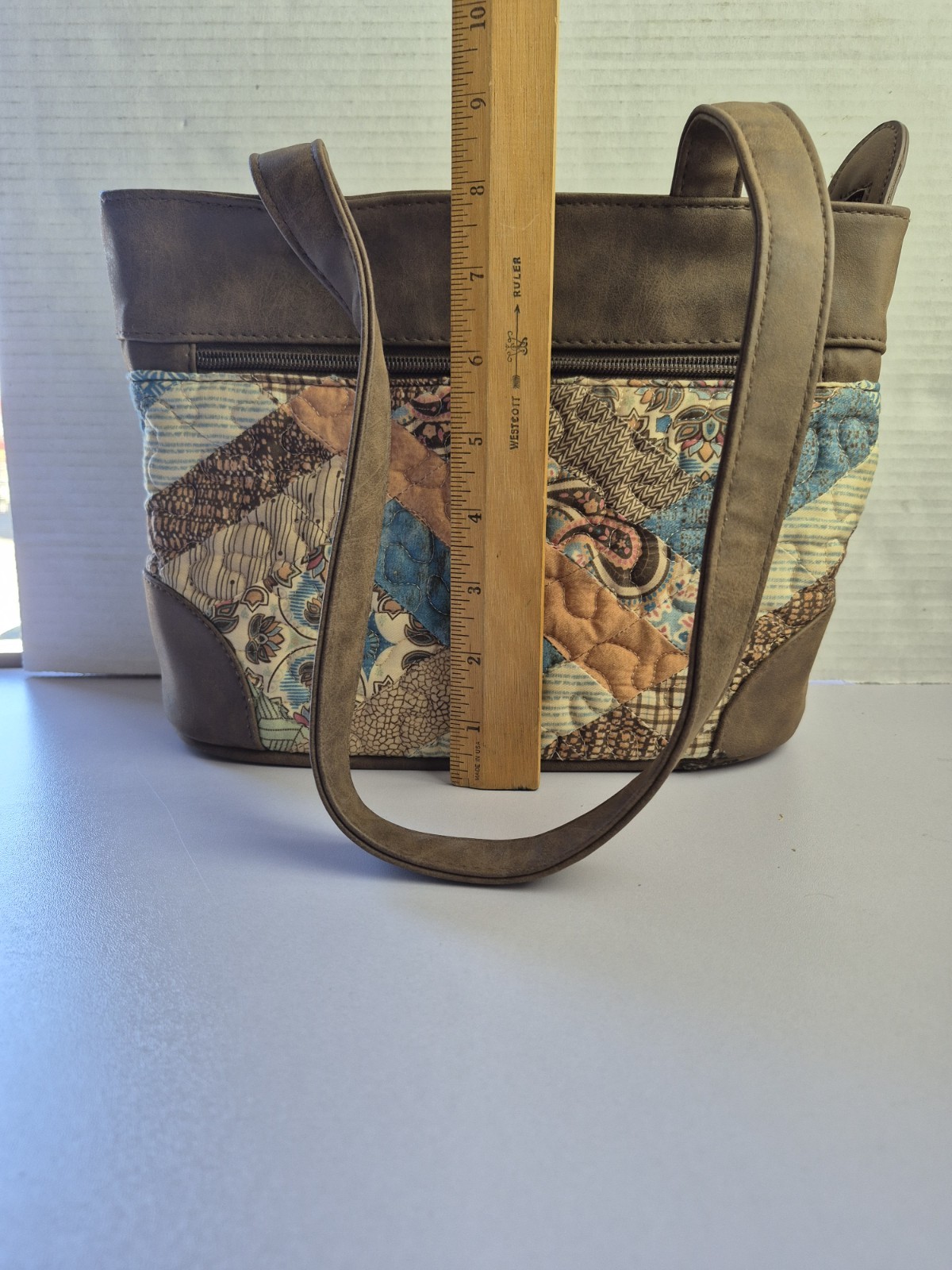 Donna Sharp Quilted Patchwork Handbag Totebag Ken… - image 18