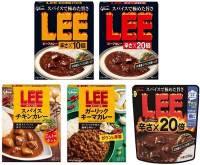 Glico LEE Spicy Curry Reis Rind Huhn Keema Knoblauch Hot Chili 5...