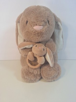 BABY'S FIRST SPRING BUNNY 2 PIECE SET PLUSH TOY AND RATTLE 13  Animal Adventure