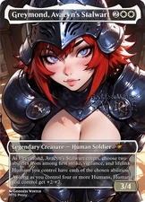 MTG - Greymond, Avacyn's Stalwart - Fanart Borderless Style - EDH / Playtest