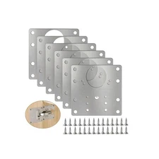 16PCS Upgraded Cabinet Hinge Repair Plate Kit: FOGZUVR Durable Door Hinges S18