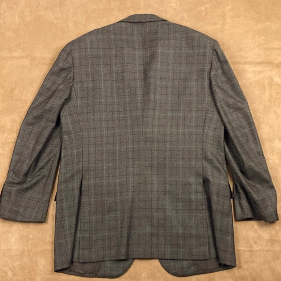 KITON Pure Cashmere Sport Coat Blazer Jacket Glen Plaid 52/42 Short - Image 2 of 4