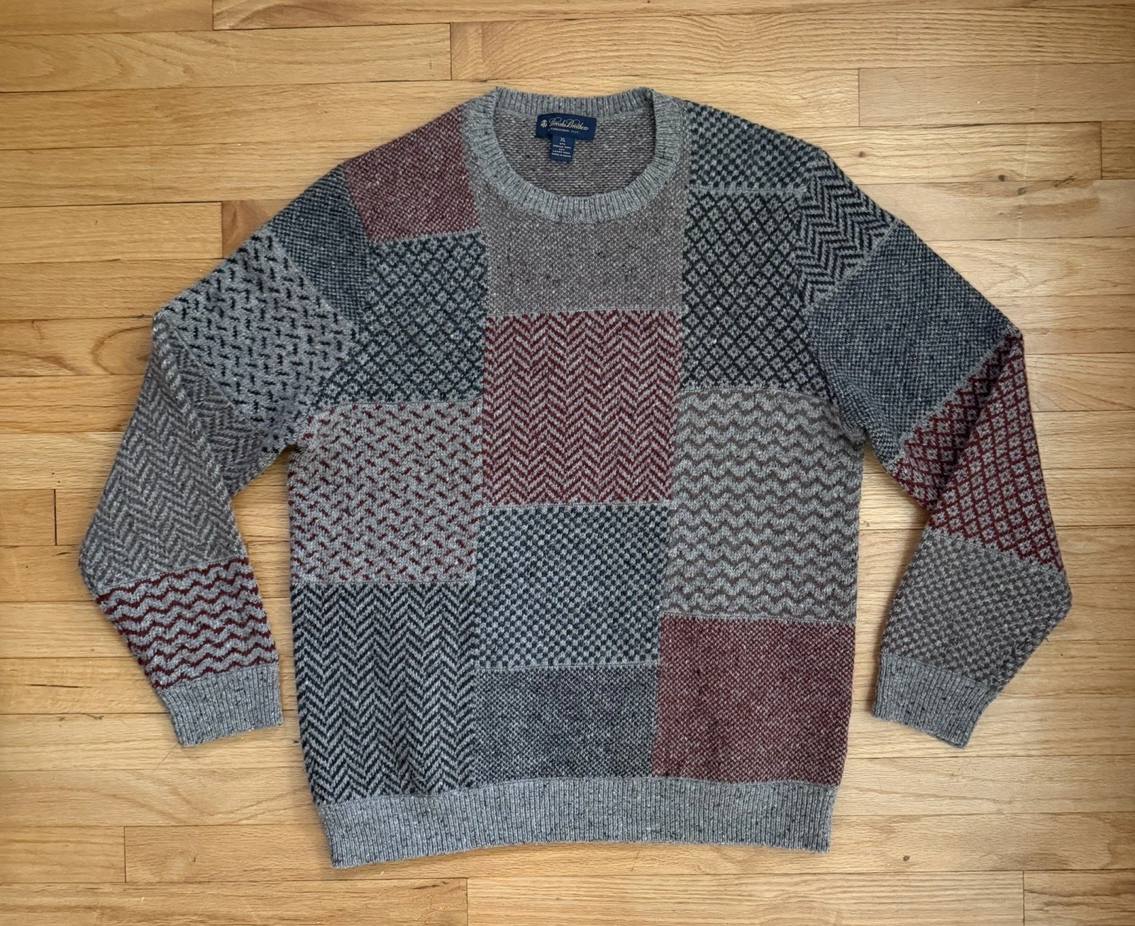Brooks Brothers Merino Wool Patchwork Sweater - Men’s size XL
Opens in a new window or tab