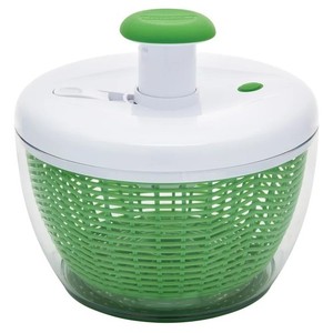 Farberware Pump Activated Salad Spinner 6.3L Clear Bowl Green Basket Open Box