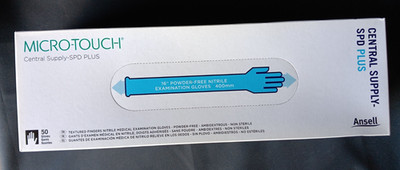 Ansell ULNCS-3 Micro-Touch 16'' Nitrile Exam Gloves 400mm, Large 50/box