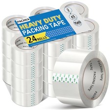 Clear Packing Tape, Heavy Duty Packaging Tape Refills 24 Rolls, 2 inch x 65 Y...