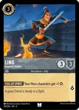 x4 Ling - Imperial Soldier - 183/204 - Uncommon - Cold Foil Lorcana DLC04 Ursula