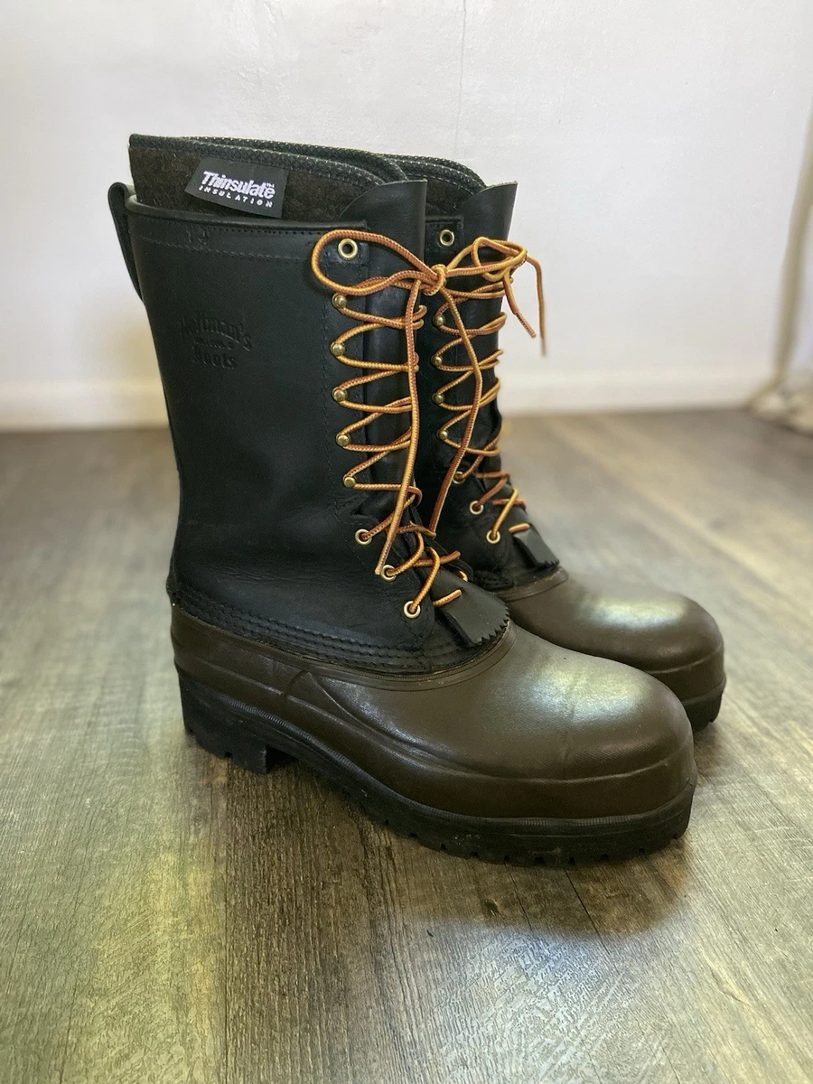 Hoffman Thinsulate Safety Toe Pac Lineman Boots 14 Vibram Lug Soles Steel Toe Hoffman Boots 10 main image 4