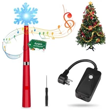 Wireless Remote Control Outlet, Magic Light Wand for Christmas Tree Lights an...