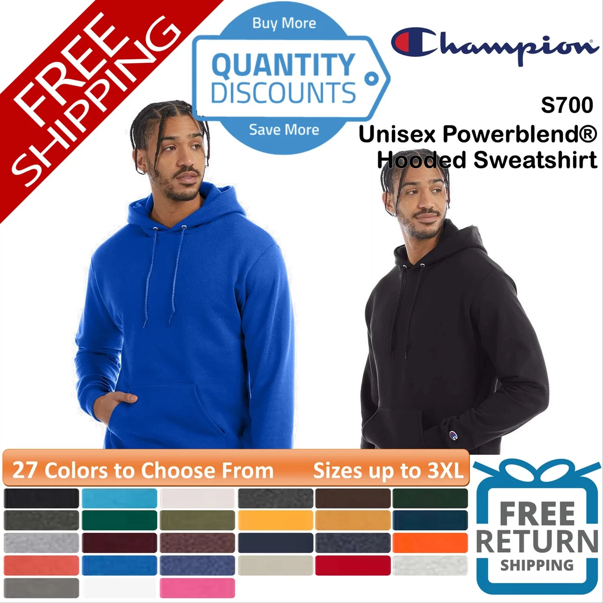 Champion Blue Hoodies & Sweatshirts for Men for Sale | Shop Men's