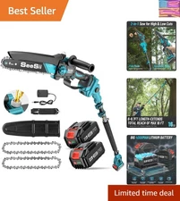 Eco-Friendly 2-In-1 Cordless Pole Saw & Chainsaw with Automatic Lubrication