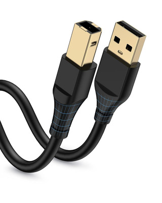 HP Printer Cable 20Ft, Square USB a to USB B Cable for Printer/Scanner Epson, HP
