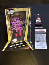 Bret Hitman Hart Signed Autographed WWF Wrestling Elite Collection Figure JSA