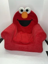 Vintage Elmo Sesame Street Foam Plush Kids Red Chair Rare Made USA 20"