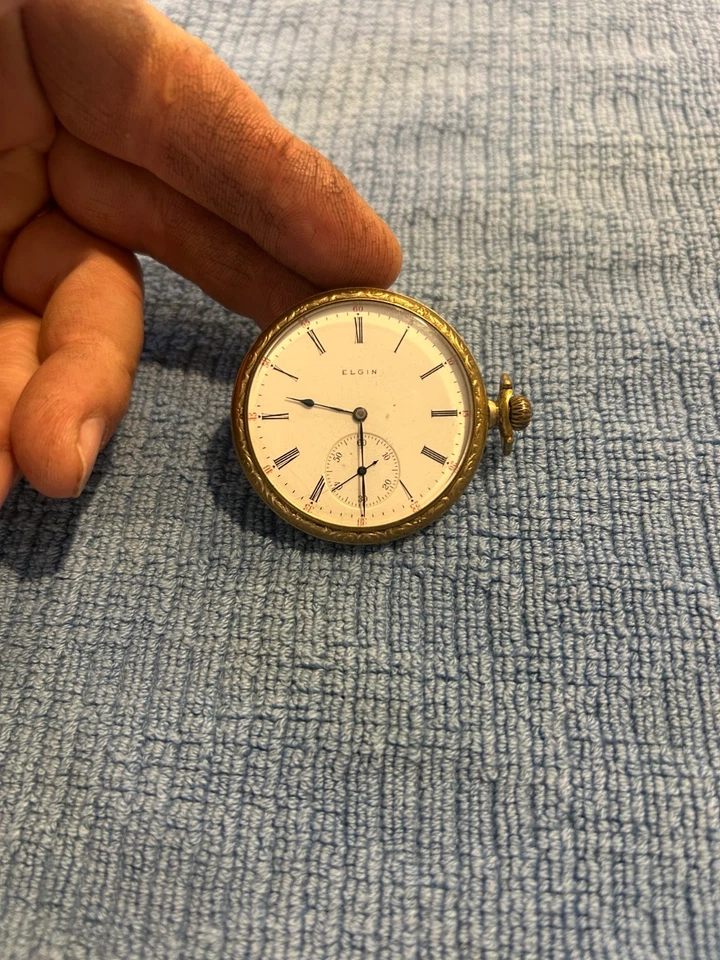 Vtg 1907 Elgin Pocket Watch Grade 314 15j  Gold Filled Victory Phil. Case Co - Image 2 of 4