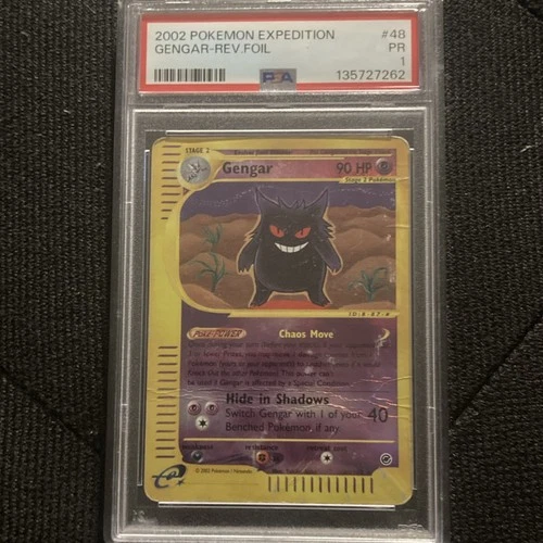 Pokémon Gengar 048/165 Expedition Base Set Reverse Holo Rare PSA 1 2002