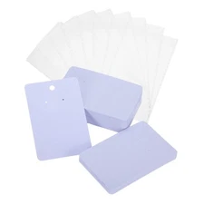 100 Pcs Earring Display Cards with Packaging (Light Purple, 3.5 x 2.4 Inches)